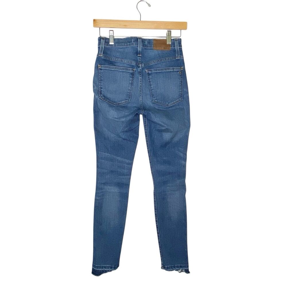 Madewell Jeans Size 26 Blue 10" High-Rise Skinny Crop Drop Step-Hem Edition - Picture 2 of 15
